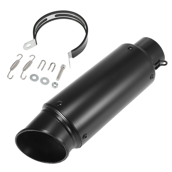 60.5mm Slip on Motorbike Exhaust Silencer Exhaust Insert Muffler Pipe Kit Replacement Black