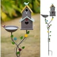 thumbnail image 1 of 60.6" H Bird Baths for Outdoors,Metal Bird Bath Bowl,Birdhouses for Outdoors with Pole,Birdhouses for Outdoors,Garden Yard Decor, 1 of 7