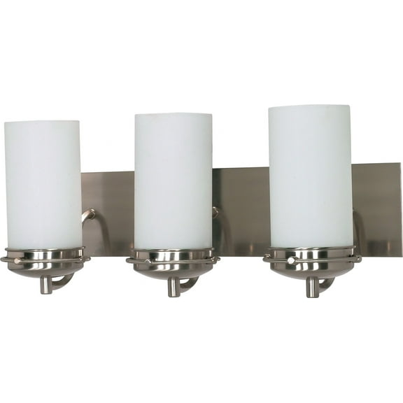 Nuvo Lighting - Polaris - 3 Light Vanity with Cylinder Shades in Satin Frosted