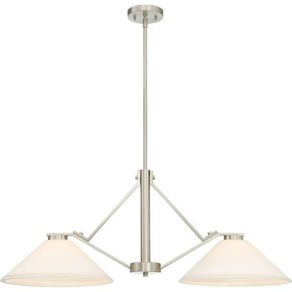 60/6248-Nuvo Lighting-Nome-Two Light Island-14.13 Inches Wide by 15 Inches High-Brushed Nickel Finish