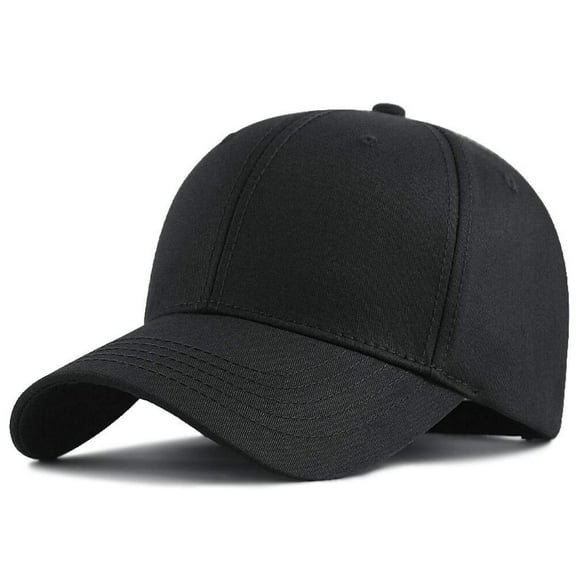 60-65 cm - Oversized Baseball Cap for Large Head, Black