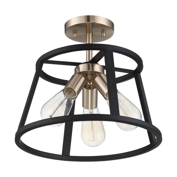 Nuvo Lighting Chassis 3-Light Semi Flush Mount - N/A