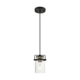thumbnail image 1 of Nuvo Lighting Antebellum 1-Light Mini Pendant Fixture Black and Aged Gold Finish with Clear Glass - N/A, 1 of 9