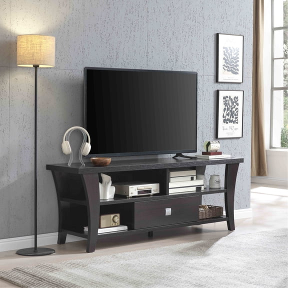 60 - 69 Inch TV Stand, Square Metal Handle and Open Design / Light - weight Media Solution