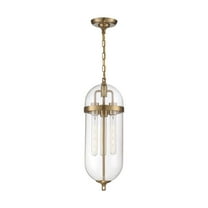 60/6913-Nuvo Lighting-Aurora-3 Light Pendant-8 Inches Wide by 23 Inches High-Vintage Brass Finish    -Traditional Installation