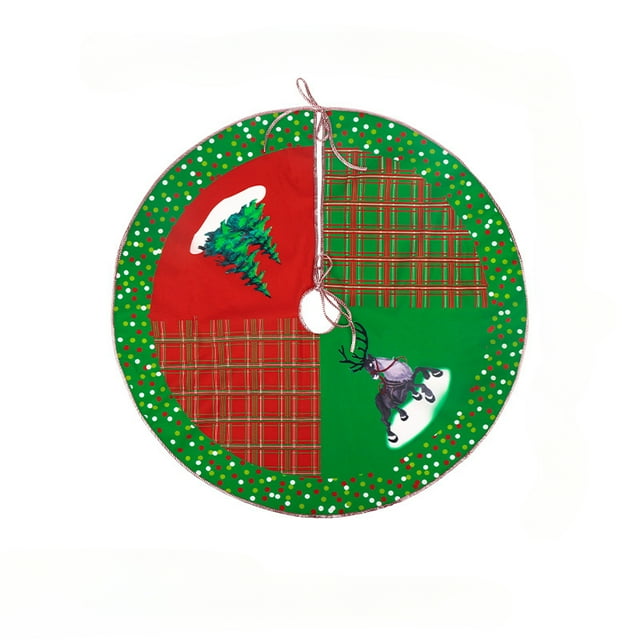 60/70/90Cm Christmas Tree Skirt Red Christmas Tree Foot Cover Santa