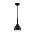 thumbnail image 1 of 60/7086-Nuvo Lighting-Bellcap-1 Light Small Pendant in Nautical/Coastal Style-9.75 Inches Wide by 8.13 Inches High-Matte Black Finish    -Traditional, 1 of 4