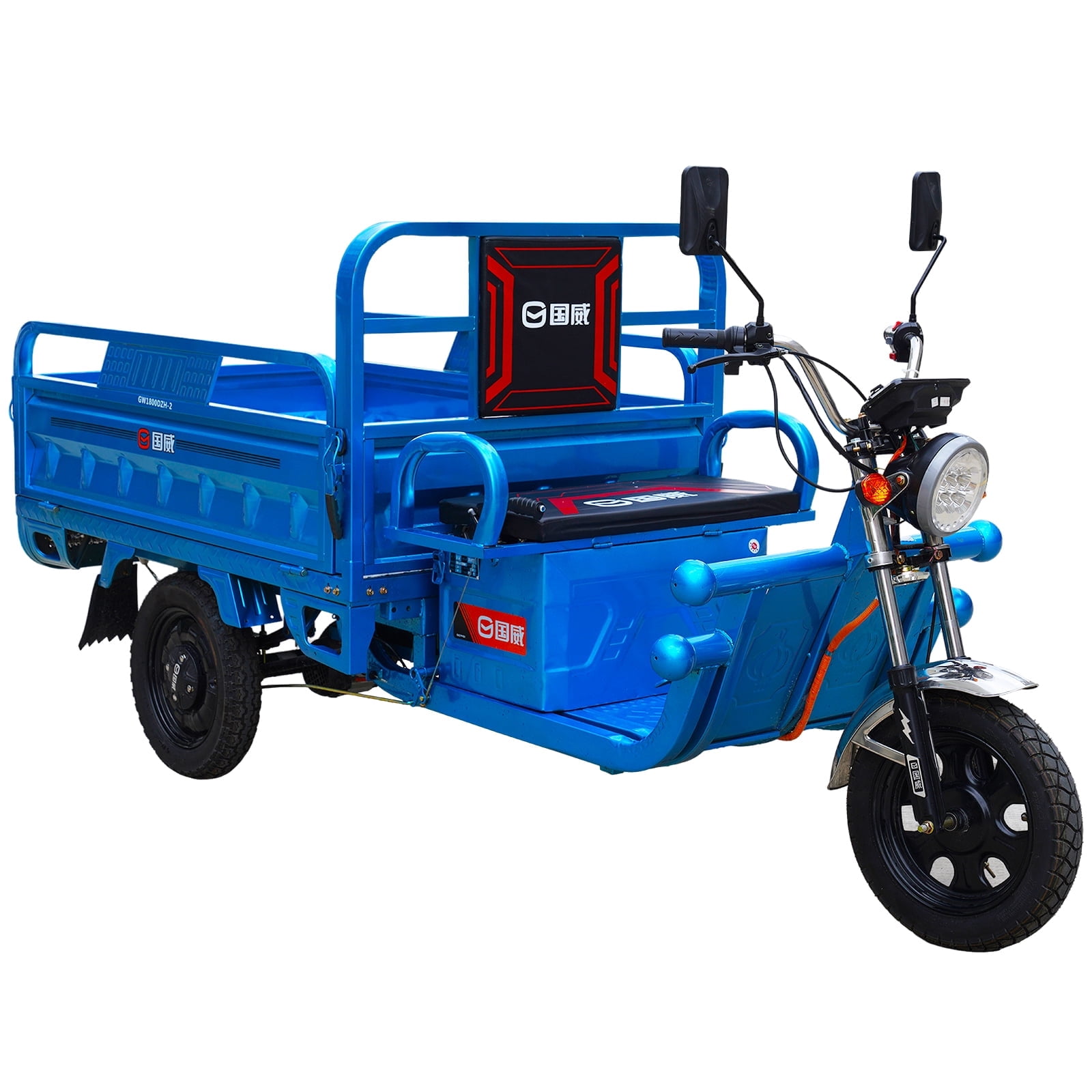 60-70Km 1000W Electric Cargo Tricycle Truck Simple Tricycle,Load Capacity 1100Lbs
