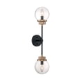 thumbnail image 1 of Nuvo Lighting - Axis - 2 Light Wall Sconce-Matte Black/Brass Finish, 1 of 8