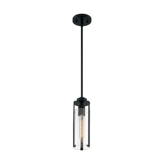 60/7160-Nuvo Lighting-Marina-1 Light Mini Pendant in Modern/Contemporary Style-4.75 Inches Wide by 13.25 Inches High-Matte Black Finish