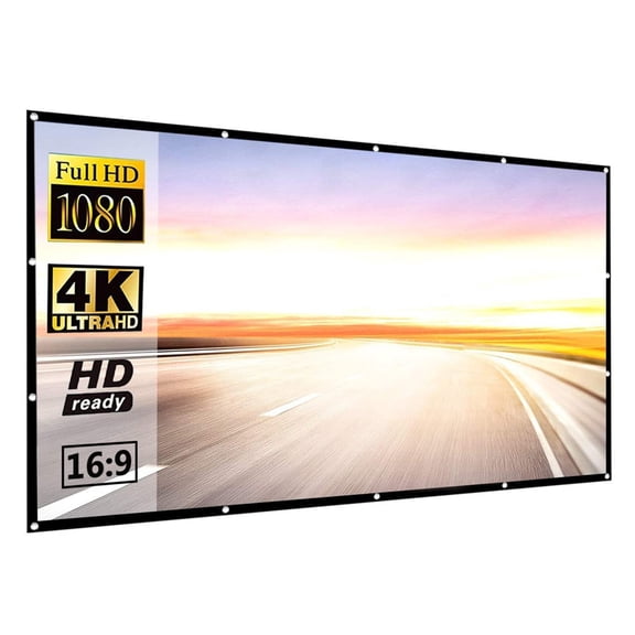 60 72 84 100 120 150 Inch Simple Foldable Projection Screen 100inch Curtain 16:9 Outdoor Full HD 2K 4K Projector Screen Curtain ,Wrinkle-Free