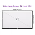 60/72/84/100/120/150 inch Projection Screen 169 HD Foldable Anti