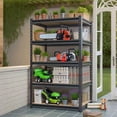 thumbnail image 1 of 60/72-Inch Heavy-Duty 5-Tier Metal Garage Shelving, Adjustable Industrial Storage Rack, Easy Assembly, for Industrial, Garden, Warehouse, Basement, Storage Room, Indoor & Outdoor Use, 1 of 7