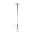 thumbnail image 1 of 60/7252-Nuvo Lighting-Barbett-1 Light Medium Pendant in Traditional Style-10 Inches Wide by 3.5 Inches High-Polished Nickel Finish, 1 of 2