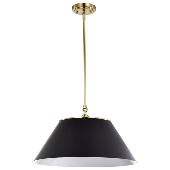 60/7414 Nuvo Lighting Dover - 3 Light Large Pendant In Mid-Century Modern Style-13.75 Inches Tall and 20 Inches Wide-Black/Vintage Brass Finish