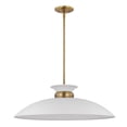 thumbnail image 1 of Nuvo Lighting Perkins 1 Light Large Pendant Matte White with Burnished Brass, 1 of 4