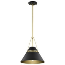 60/7766-Nuvo Lighting-Adina - 1 Light Medium Pendant-13.75 Inches Tall and 12.75 Inches Wide-Matte Black Finish