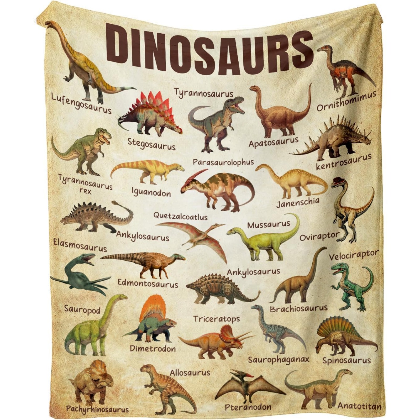 60*80in Dinosaur Blanket for Kids, Educational Gifts for Dinosaur Lovers Children Boy Girl, Jurassic World Dinosaurs Throw Blanket Ultra-Soft Skin-Friendly for Sofa Bed Home Dino Room Decor