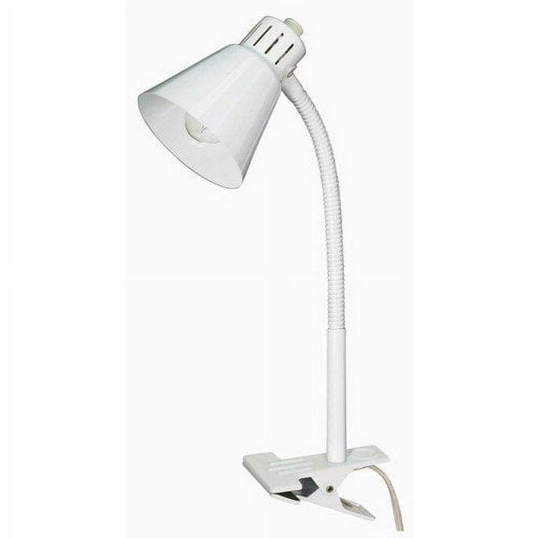 60-840, CLIP ON GOOSE NECK LAMP WHITE