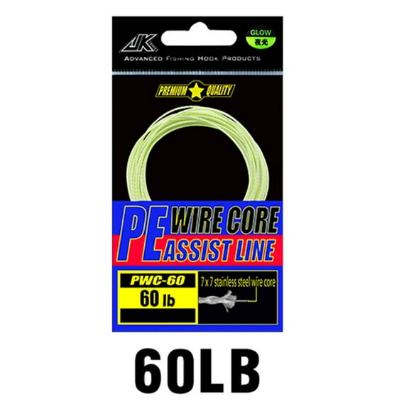 60/90/120/150LB Luminous Fishing Assist Line PE Braided Hollow Core Binding Rope