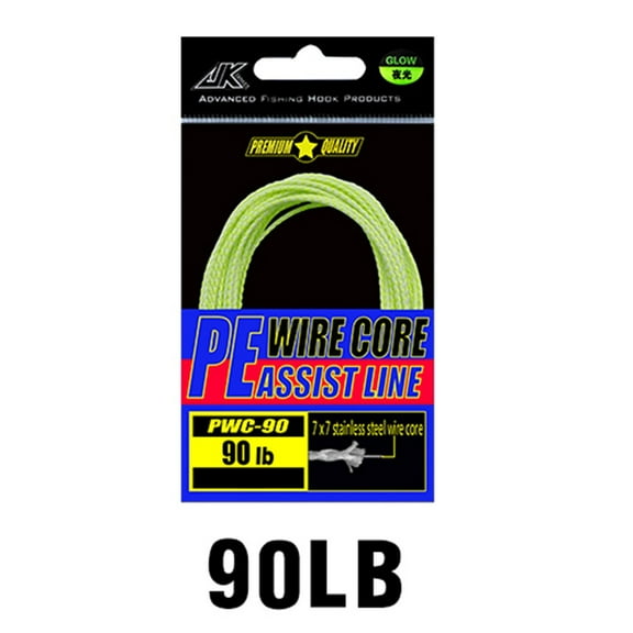 60/90/120/150Lb Luminous Fishing Assist Line Pe Braided Hollow Core Binding Rope
