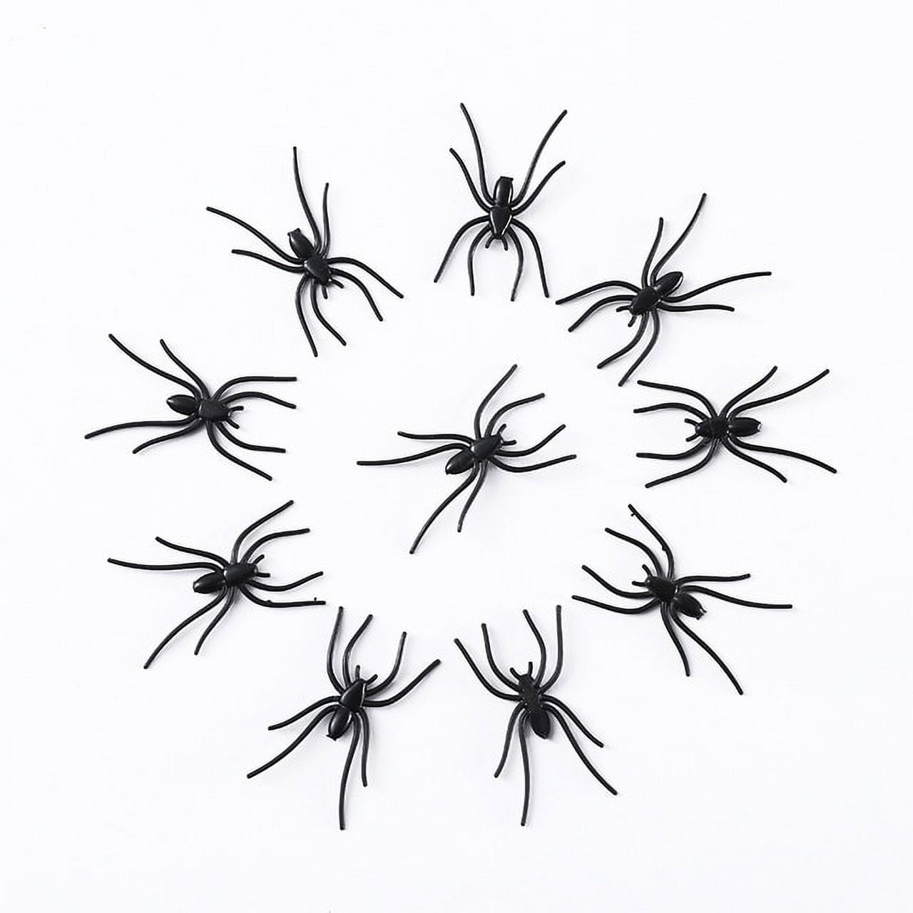 60/90/120pcs Realistic Plastic Spiders 3 Sizes Small Spider Toys Black ...