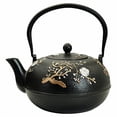 thumbnail image 1 of 60.9oz Cast Iron Teapot For Stovetop Safe, Japanese Style Tea Pot With Infuser For Loose Tea,  SECHUDO  Beautiful Tea Kettle With Flower And Bird Pattern, Enameled Interior, 1 of 11