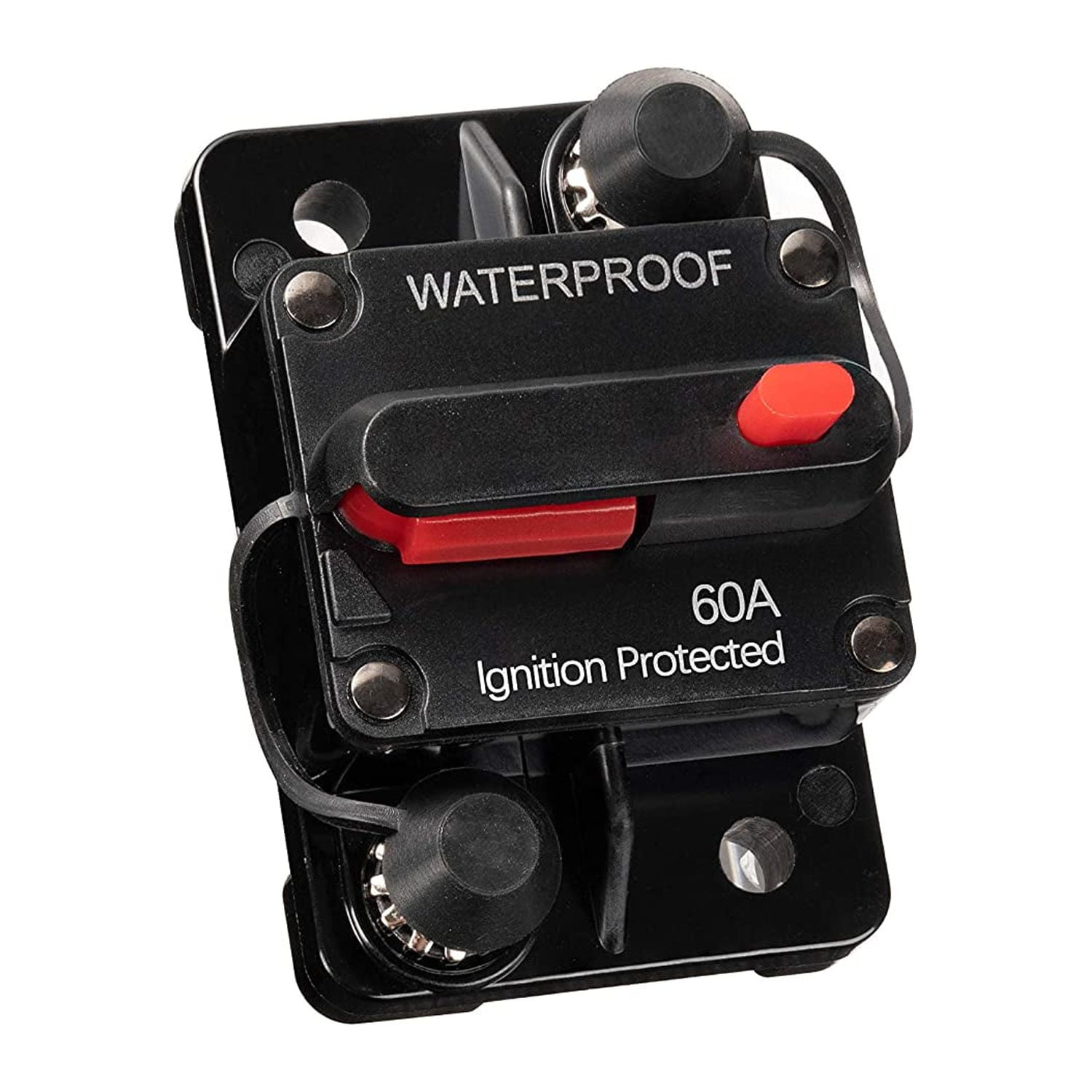 60 AMP Circuit Breaker with Manual Reset,12V48V DC Waterproof Inline Fuse Inverter, Marine