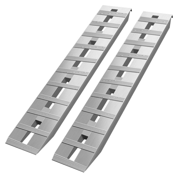 60" Aluminum Trailer Ramps - 6000 LBS Capacity Beavertail Hook End - 2 Pack