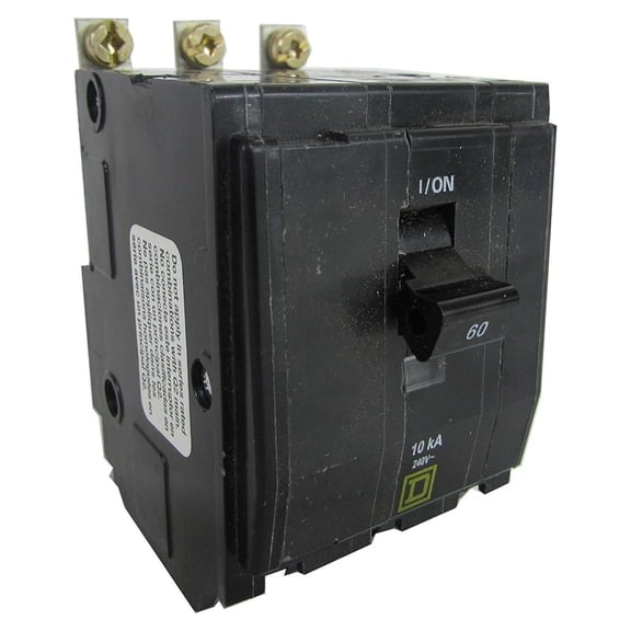 60 Amp Circuit Breaker 240 Volt QOB360 Miniature MCB 600V 100A - Electrical Panel Replacement & Safety Device for Home & Industrial Use