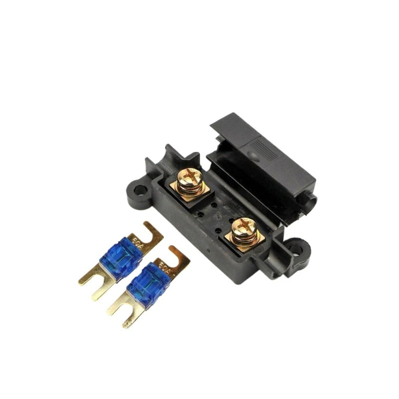 60 Amp In line Fuse Box Holder Set With Midi Fuse Terminal Heat Shrink Car Air Conditioner Fuse Accessories