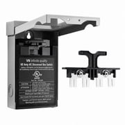 60 Amp Outdoor AC Disconnect Box Electrical Pull Out Switch 120/240V Non-Fused Steel Clear