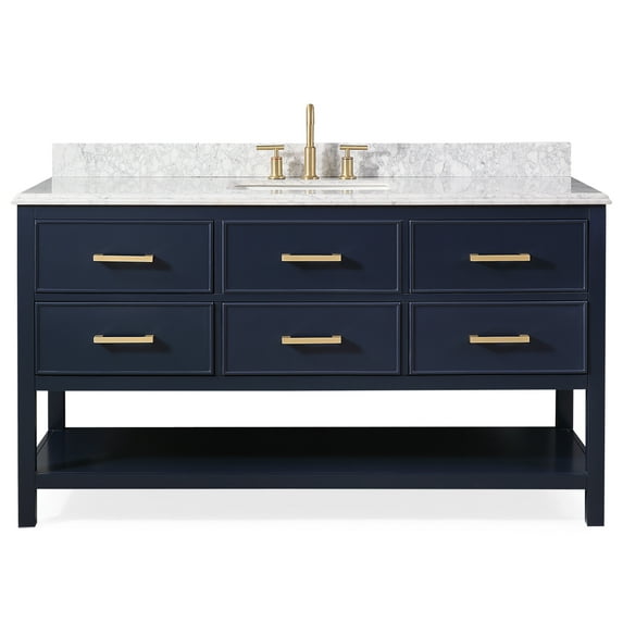 60" Arruza Single Sink vanity - Navy Blue