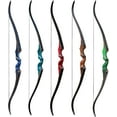 thumbnail image 1 of 60" Black Hunter Archery Takedown Recurve Bow for Adults 5 Color Choice Recurve Bow Set 20-60lbs Solid Wood Bow Riser Bow and Arrow Adult for Hunting Archery Bow LH RH, 1 of 7