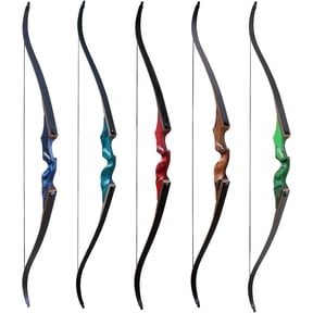 60" Black Hunter Archery Takedown Recurve Bow for Adults 5 Color Choice Recurve Bow Set 20-60lbs Solid Wood Bow Riser Bow and Arrow Adult for Hunting Archery Bow LH RH