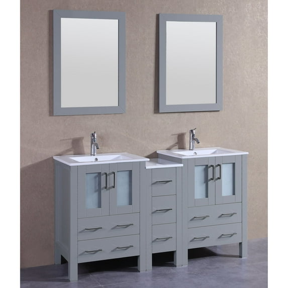 60" Bosconi AB224U1S Double Vanity