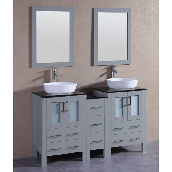 60" Bosconi AGR224BGU1S Double Vanity