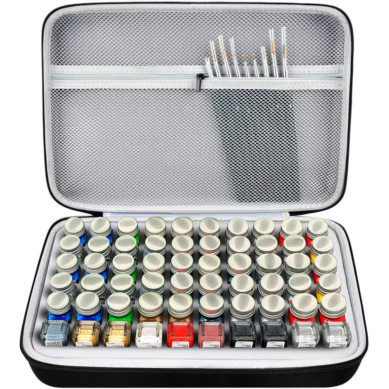 60 Bottles Model Paint Storage Case for Testors Paint Set, Paints Organizer  Carrying Bag- Case Only 