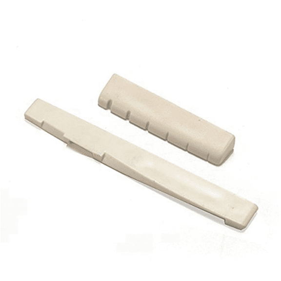 60 Bridge Pins + Saddle + Bridge Saddle Bone / Bone Acoustic Guitar White