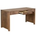 thumbnail image 1 of 60" Cappuccino Finish Solid Wood Writing Desk, 1 of 2