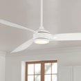 thumbnail image 1 of 60" Casa Vieja Modern 3 Blade Indoor Ceiling Fan with Dimmable LED Light Remote Control Matte White for Living Kitchen House Bedroom Family Dining, 1 of 7