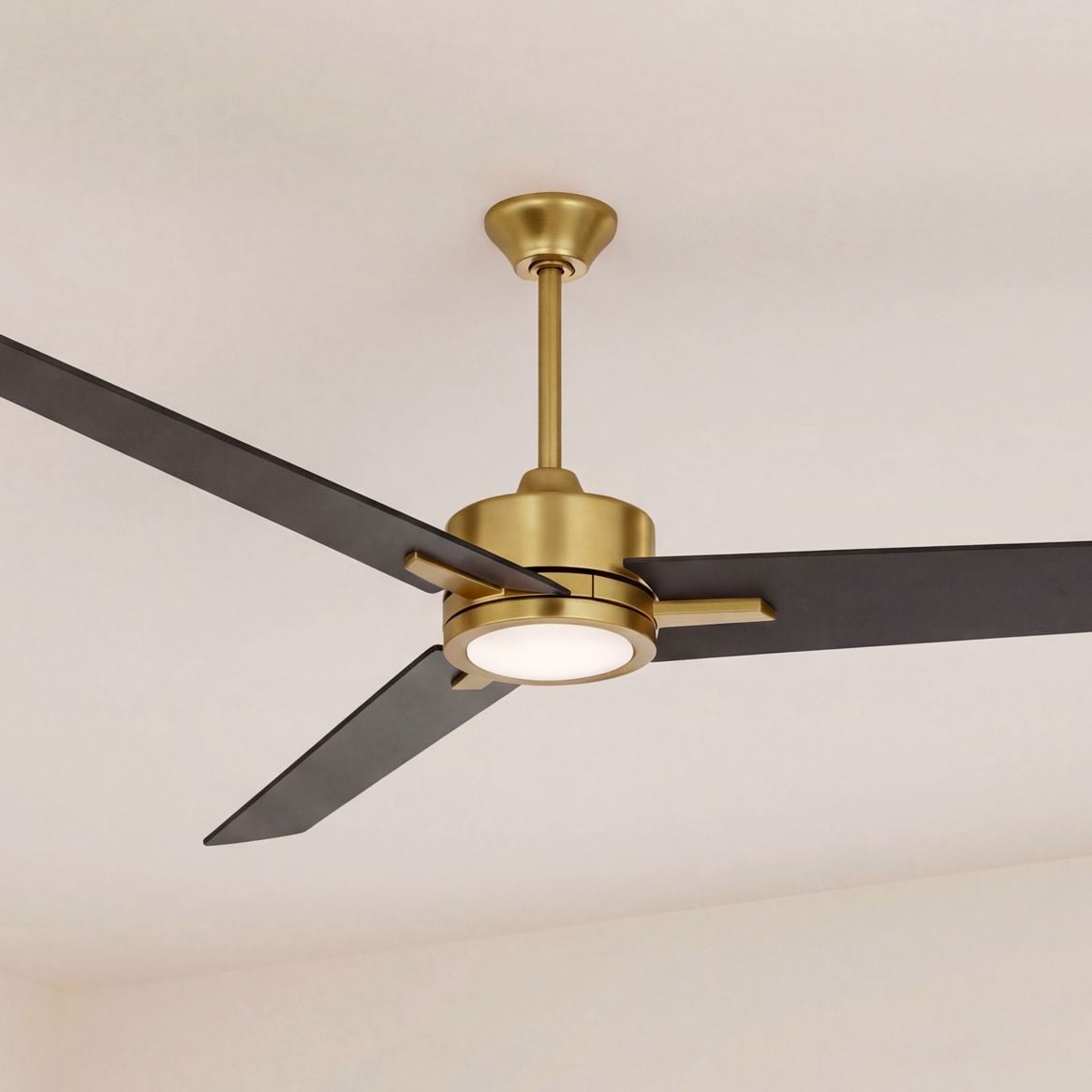 60" Casa Vieja Modern 3 Blade Indoor Ceiling Fan with Light LED Remote Soft Brass Black for House Bedroom Living Room Home Bedroom