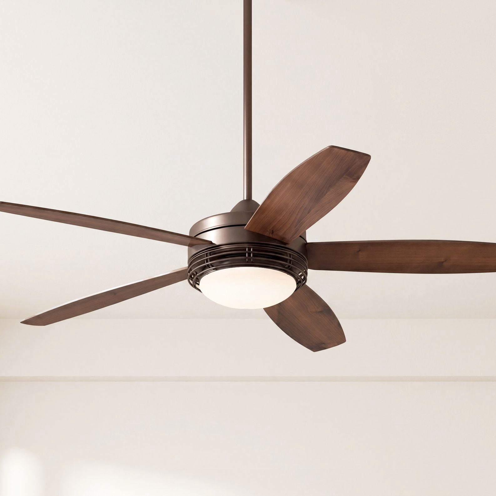 60" Casa Vieja Province Modern Indoor Outdoor Ceiling Fan with Light LED Remote Oil Brushed Bronze Dark Walnut Opal Glass Damp Rated for Patio House