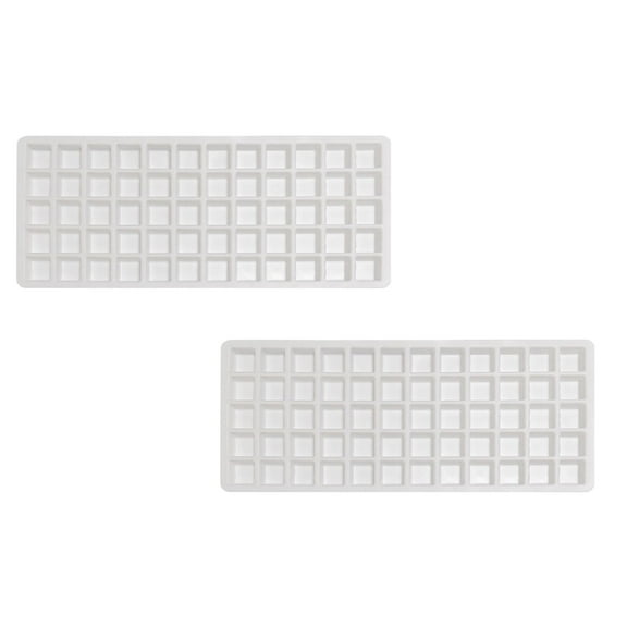 60-Cavity Silicone Chocolate Molds - Square Candy Molds for Homemade Caramels, Hard Candy, Gummies, Jellies, Truffles, Keto Bombs & Ice Cubes - Non-Stick Baking Mold for DIY Treats
