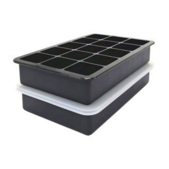 60-Cavity Silicone Ice Block Tray for Large Whisky, Cocktail & Wine Ice Blocks - Freezer-Friendly