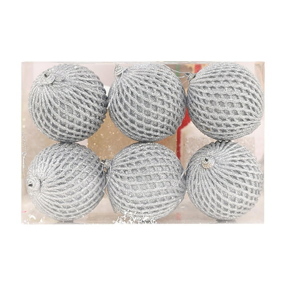 60% Off Chrismas Decor, Hwkond 6pcs Plastic Christmas Ball, Christmas Decorations Indoor New Year Christmas Party Tree Decoration Christmas Balls Chrismas Clearance Sale
