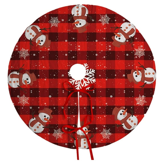 60" Christmas Printing Tree Skirt, Christmas Tree Dress, Festive Atmosphere, Christmas Home Decor, Christmas Tree Decorations, Soft Tree Mat with X'mas Pattern, Christmas Gifts