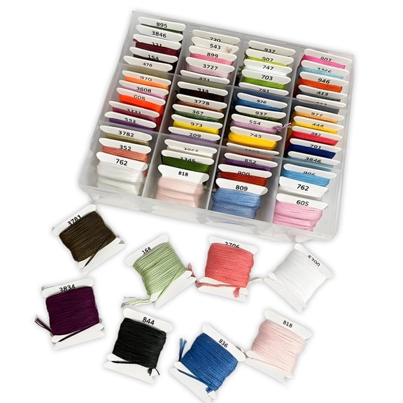 60 Color Polyester Thread Assortment Design For Detailed Embroidery Work