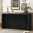 thumbnail image 1 of 60" Console Table,Wood Simple Entryway Table Hallway Table for Living Room,Entryway, Hallway,Black, 1 of 7