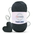 thumbnail image 1 of 60% Cotton 40% Acrylic Crochet Yarn - 1 Skien Bulk Yarn - Dark Grey, Soft Fine/Sport Yarn for Crocheting/Knitting Yarn - Ideal for Amigurumi Dolls and Baby Garments, 1 of 7
